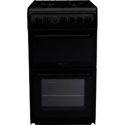 Hotpoint HAG51K Twin Cavity Gas Hob Cooker in Black